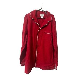 Petite Plume Red Button-Up Pajama Top